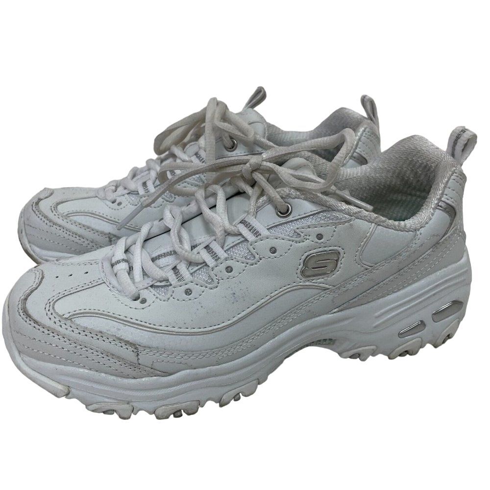 Skechers D'Lites Sneakers Womens 7 Fresh Start SN11931 White Sparkle